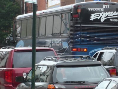 Photo of Trans Express bus in Brooklyn, NY