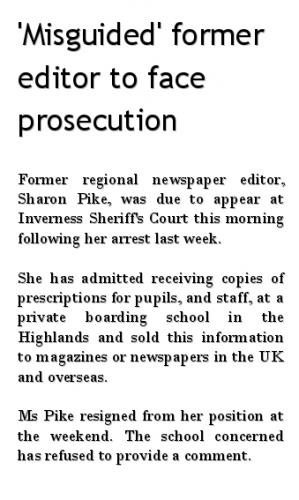 Article - Sharon Pike prosecuted